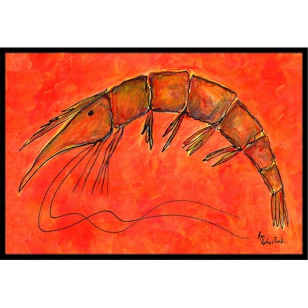 Carolines Treasures 18 x 27 in. Shrimp Indoor and Outdoor Doormat RDR2012MAT - main